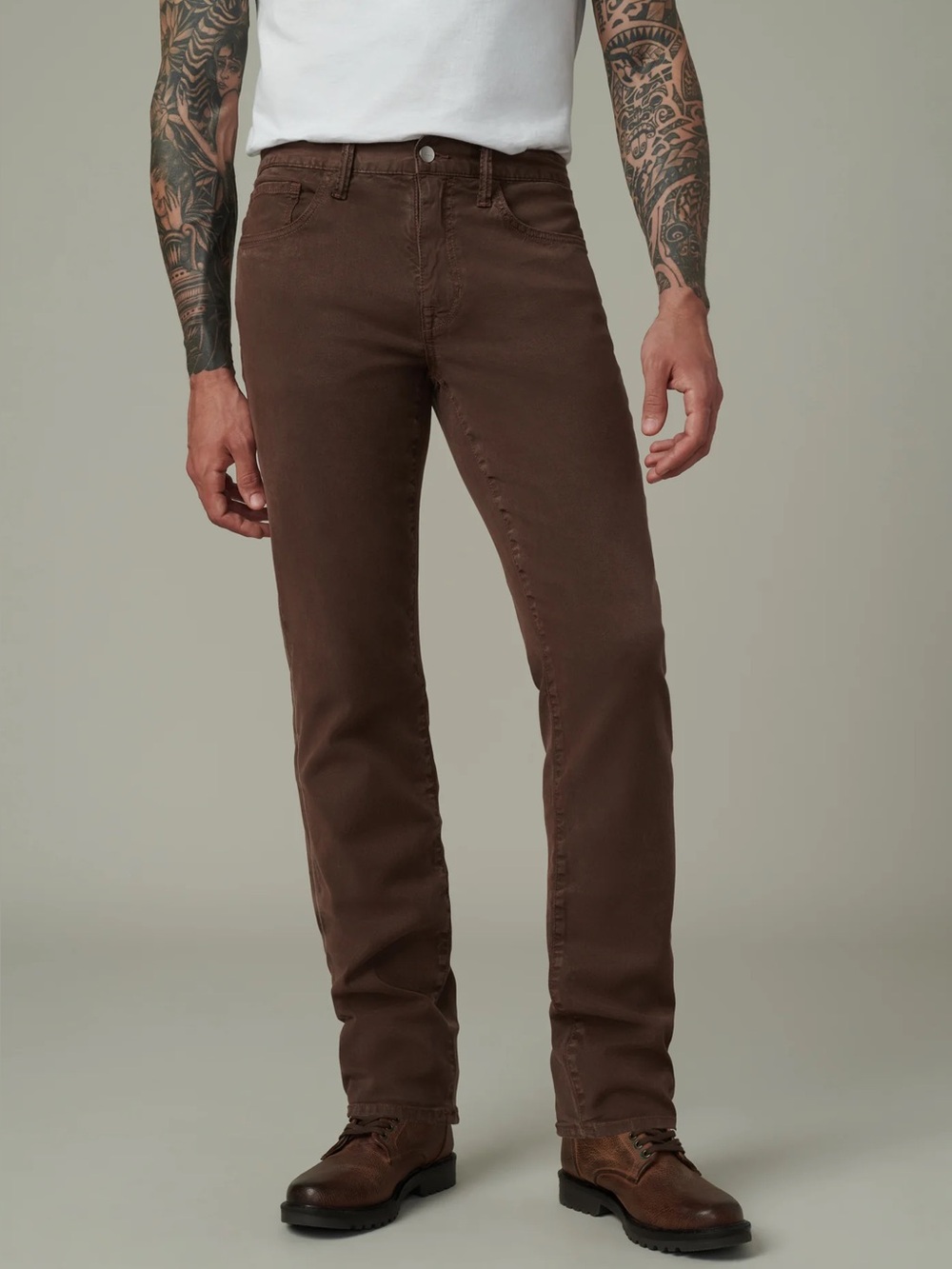 Men’s Joe's Jeans Brixton Slim Fit brown twill denim